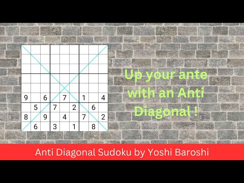 Anti-Diagonal sudoku with an aesthetic design !