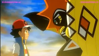 Tapu koko petting Ash &amp; showing his dancing skills | pokemon journey the series