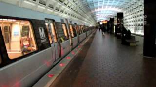 preview picture of video 'WMATA CAF train departing Stadium-Armory station'