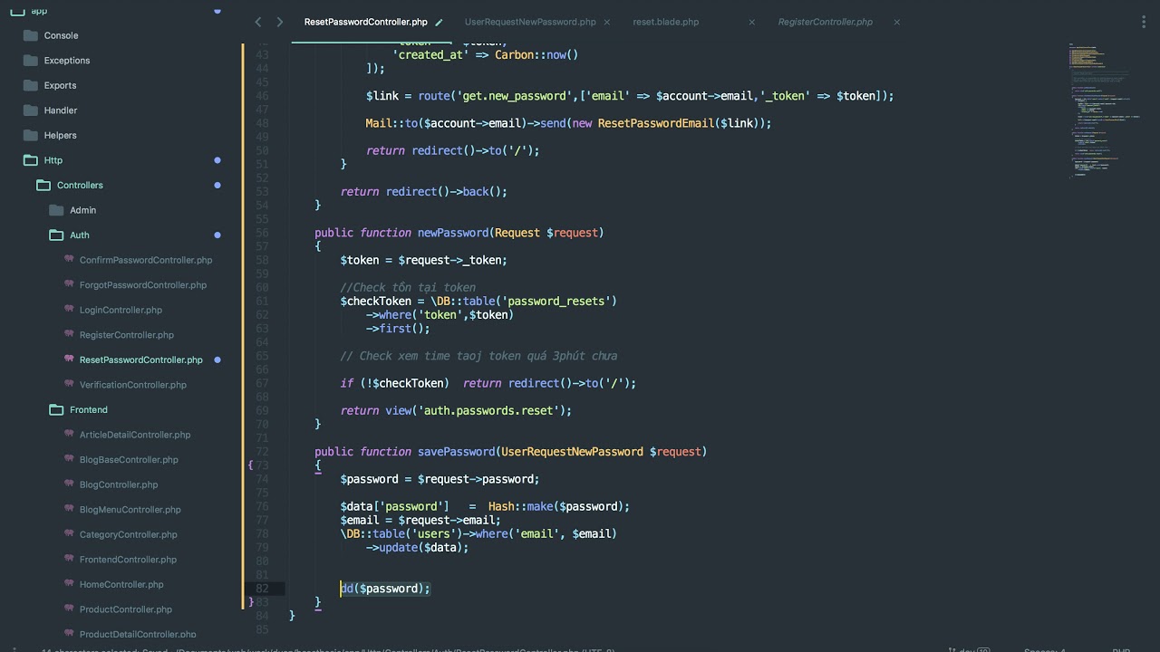 [Seri] - Website đồng hồ - Reset password - Lưu mật khẩu mới P5