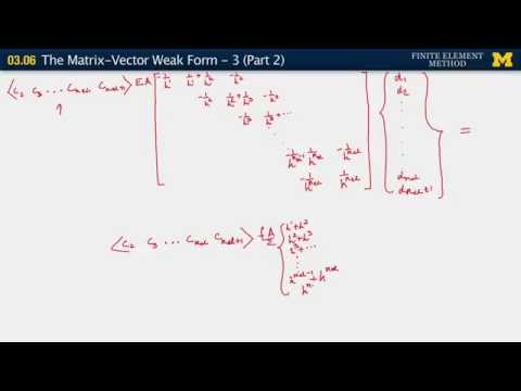 03.06. The Matrix-Vector Weak Form - III (Part 2)
