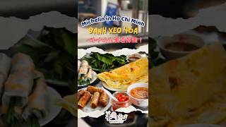ベトナムに来たらぜひ味わってほしい代表的な料理の一つ。その場で調理されるためいつも熱々で、薄くてパリッとした生地が特徴。たっぷりの生野菜と一緒に、現地ならではの味付けのタレで楽しみます。🔥😋