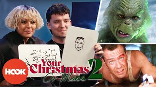 Asa Butterfield & Cora Kirk Draw Christmas Characters, Brad Pitt & Each Other | @TheHookOfficial