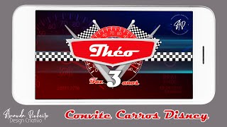 Vídeo de Convite Animado Carros Disney