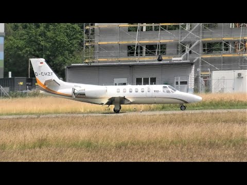 Cessna 550 Citation Bravo D-CHZF landing at Bern Airport