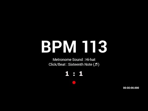 Metronome BPM 113 / Hi-hat / 16th (Closed)