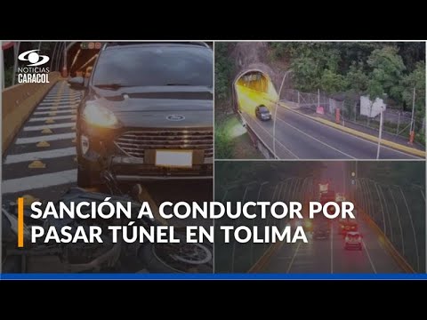 La millonaria sanción a sujeto que causó accidente por manejar en contravía en el túnel de Gualanday