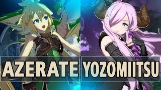 GBVSR:🔥Azerate (Zooey) Vs Yozomiitsu (Narmaya)🔥| High Level Gameplay.
