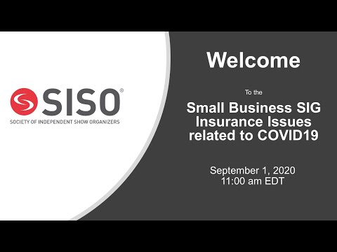 SISO Small Business SIG - Insurance Issues related to COVID19
