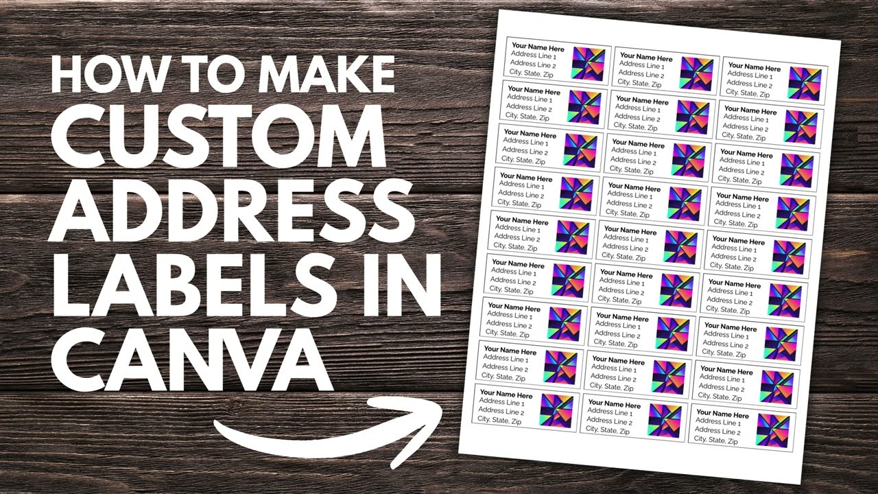 How to Make Address Labels in Canva | Custom Return Labels to Print at Home Use Gift or Sell