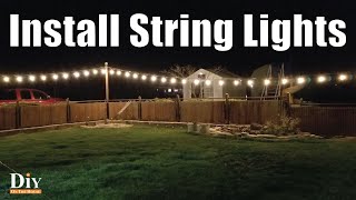 Easiest Way to Install String Lights | Trick to Hanging Yard Lights