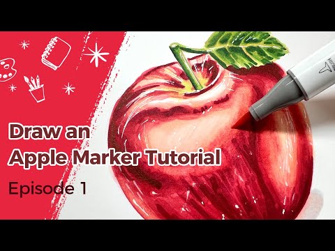 Ohuhu Markers Beginner Tutorial Ep 1 Draw An Apple