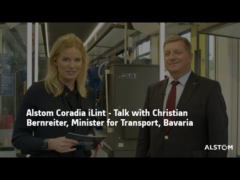 Alstom Coradia iLint - Talk with Christian Bernreiter, Minister for Transport, Bavaria