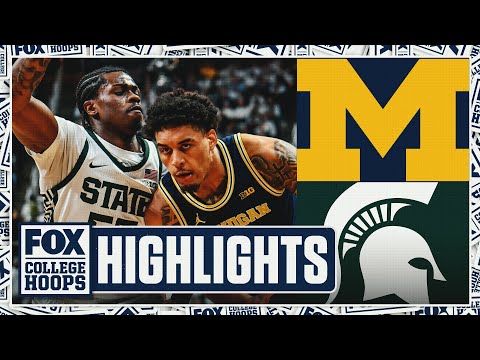 No. 3 Michigan Wolverines vs. No. 7 Michigan State Spartans Highlights 🏀 FOX College Hoops