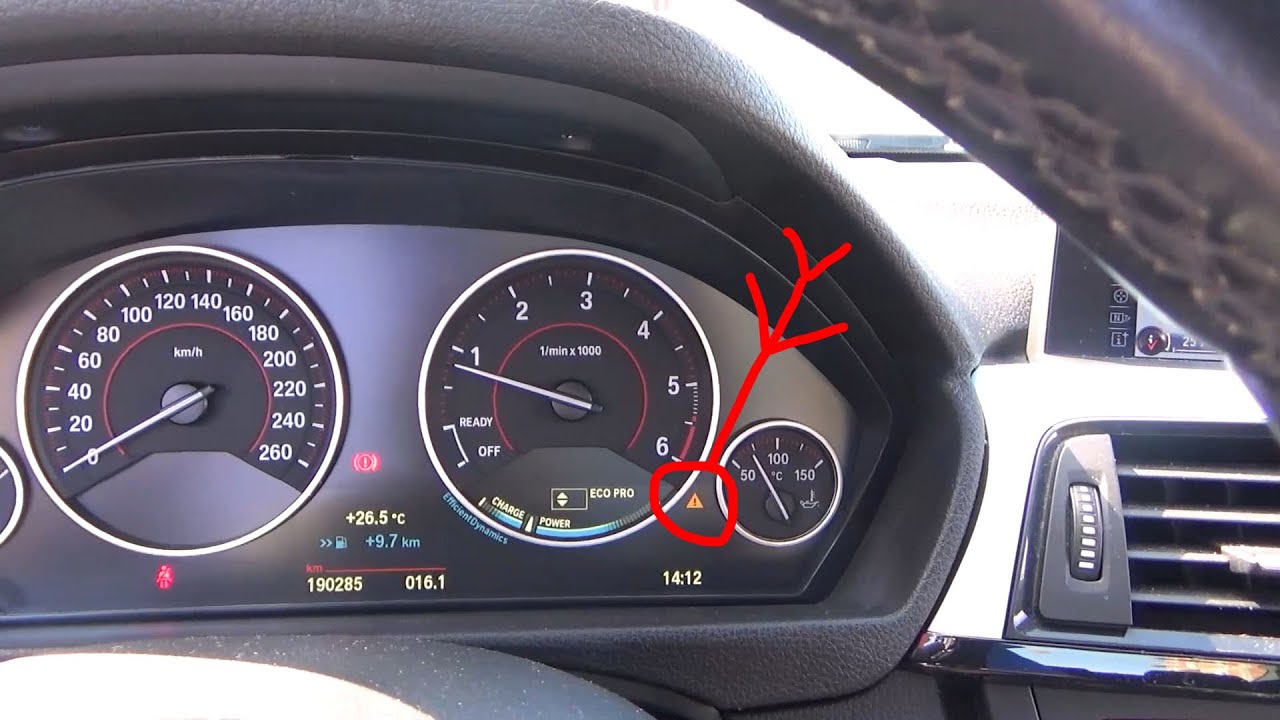bmw f30 31 yellow triangle warning - parking light failure