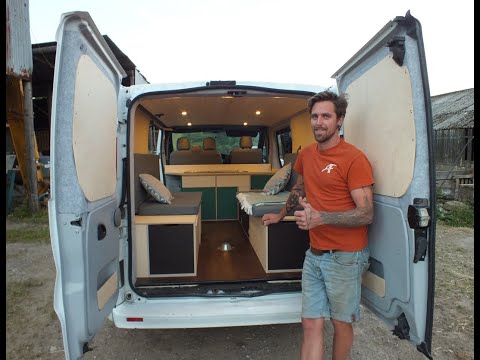 Vauxhall Vivaro camper conversion by Ally Fraser Wood Works