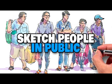 How To Sketch People Quickly! (6 TIPS for urban sketching in PUBLIC)