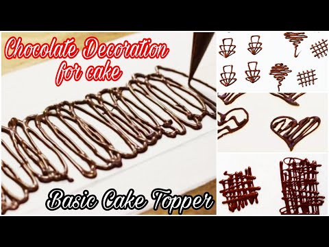 Chocolate Decorations For Cakes Basic Ideas |Chocolate Decorations| How To Make Cake Toppers At Home