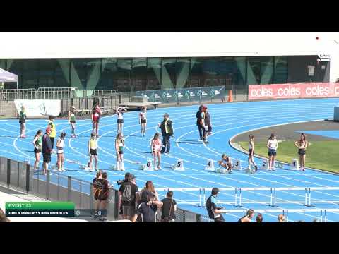 Girls Under 11 80m Hurdles H7 - 2020 State Combined Events Championships // LAVicTV