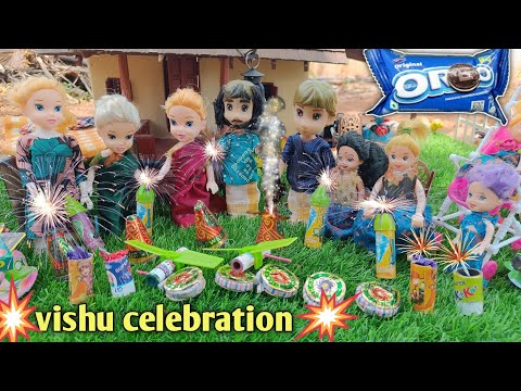 vishu celebration with oreo biscuit cake recipe / miniature cooking Oreo/ oreo cake making Malayalam