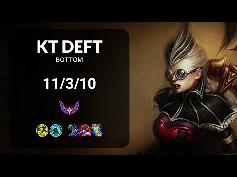 KT Deft Vayne vs Ezreal BOTTOM - KR MASTER Patch 15.1