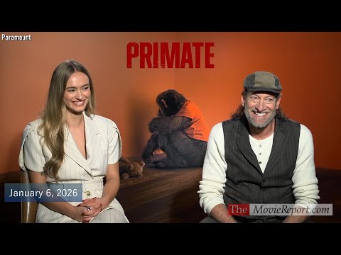 PRIMATE movie interviews Johnny Sequoyah, Troy Kotsur, director Johannes Roberts - January 6, 2026