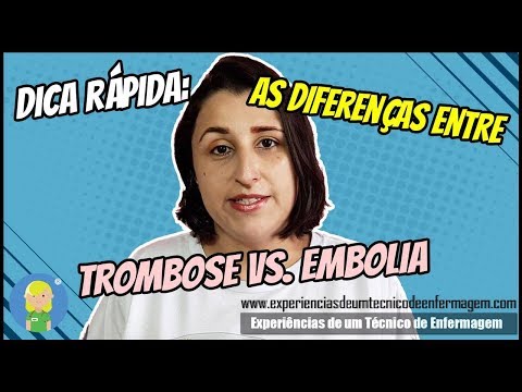 Dica Rápida: Diferenças entre Trombose e Embolia