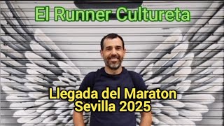 Llegada de El Runner Cultureta en la Maraton de Sevilla 2025