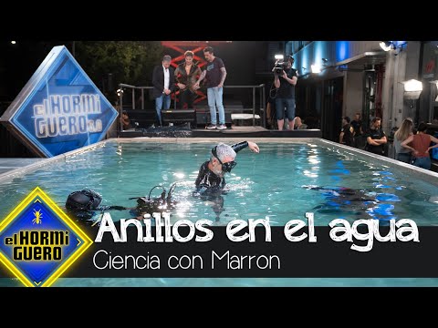 Marron nos sorprende con una piscina gigante para crear anillos debajo del agua - El Hormiguero