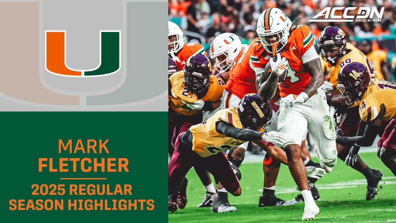 Mark Fletcher Jr. 2025 Regular Season Highlights | Miami RB