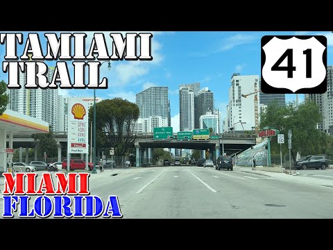 US 41 East - Tamiami Trail - Miami - Florida - 4K Highway Drive