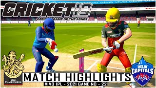 RCB vs DC - Match Highlights | Vivo IPL - 2021 Game No - 22 | Cricket 19 | RCB vs DC