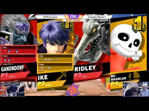CSS 22 Doubles - W - DGN & Sushio O' Neal (Ike/MB) vs. CreeperMcStalk & Rose T. (Ganon/Rid) - SSBU
