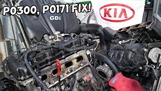 CODE P0300 P0171 KIA SORENTO, KIA SPORTAGE FIX