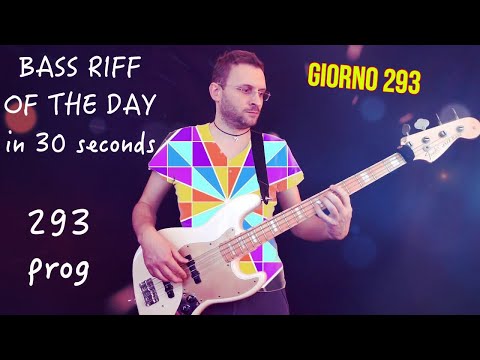 Basso stile Prog fenderjazz 76 Bass Riff of the day in 30s #D293