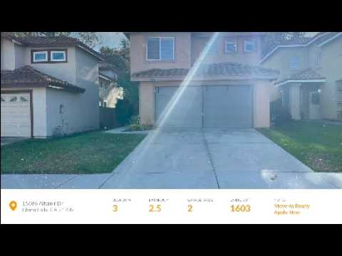 3 Bedroom home for lease in Chino Hills property video