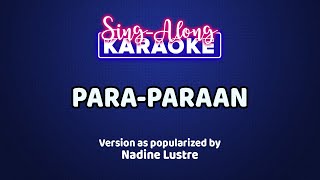 Para-Paraan - Nadine Lustre (Karaoke Version)