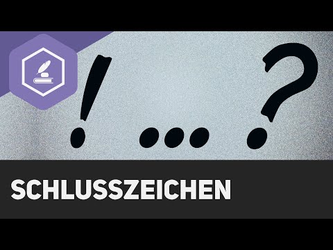 Schlusszeichen: Punkt, Fragezeichen, Ausrufezeichen