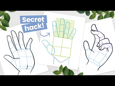 The easiest way to draw HANDS in any position • Free Cheat Sheet!