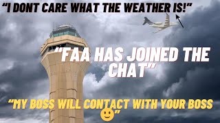Cringey argument between Pilot and ATC in BAD WEATHER! ATC compilation #liveatc