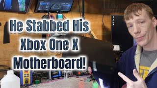 He Tried To Clean His Xbox One X And Ended Up DESTROYING IT! Can I Fix It For Him?