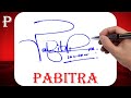Pabitra Name Signature Style - P Signature Style - Signature Style of My Name Pabitra