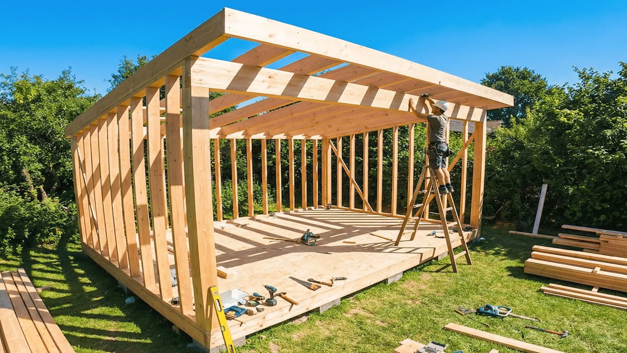 Man Builds Most Beautiful Garden Studio in His Backyard | Foundation to Finish by @CommeUnPingouin ​