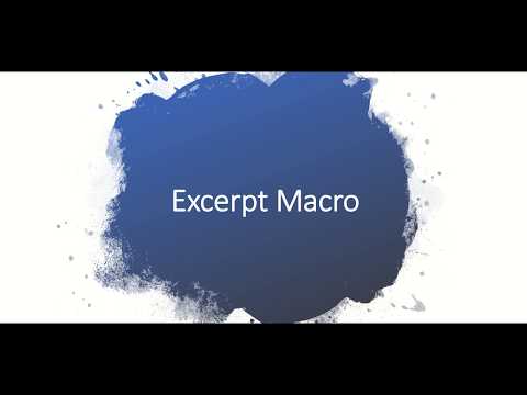 Confluence For Beginners - Excerpt Macro(Lesson-1)