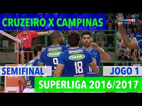Cruzeiro x Campinas - Semifinal (JOGO 1) - Superliga de Vôlei Masculino 2016-2017