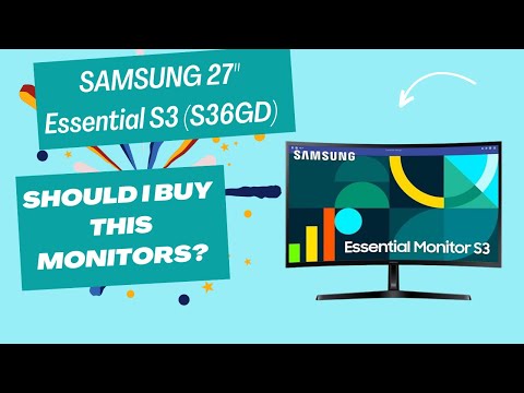 Samsung 27" Essential S3 (S36GD) Series FHD 1800R Curved Computer Monitor, 100Hz, Game Mode, Advanced Eye Comfort, HDMI and D-sub Ports, LS27D366GANXZA, 2024 video review thumbnail