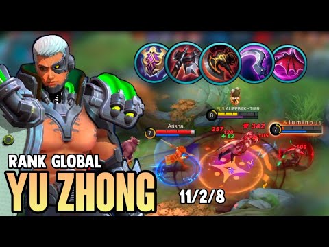 YU ZHONG BEST BUILD 2021 | TOP GLOBAL YU ZHONG GAMEPLAY | MOBILE LEGENDS✓