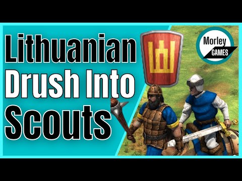 AOE2 Lithuanian FREE (almost) Drush into 21 pop Scout Rush Build Order