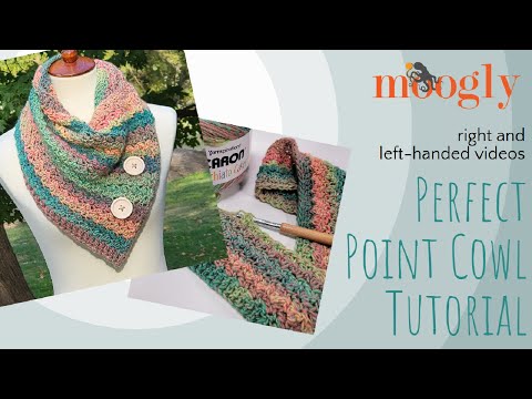 How to Crochet: Perfect Point Cowl (Right Handed)