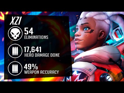 XZI PRO SOJOURN - 54 ELIMS! [ OVERWATCH 2 GAMEPLAY ]